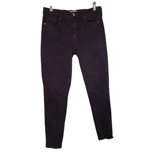 GAP 1969‎ True Skinny Jeans Womens 27R Deep Plum Wash Zipper Ankle Detail